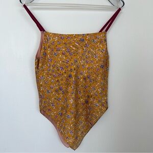 Thai silk velvet strap handkerchief top. Size XS